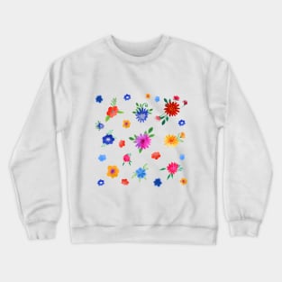 flowers blossoms brightly colored Crewneck Sweatshirt